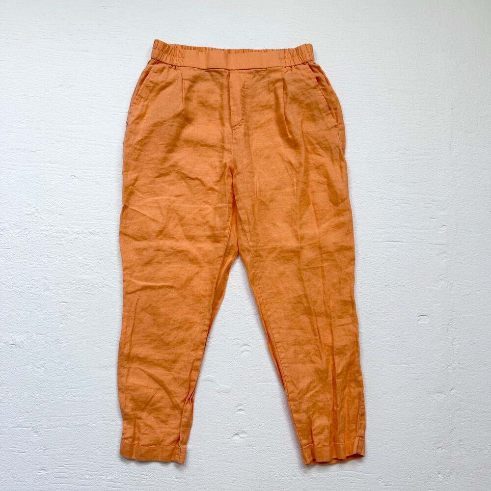Y2K United Colors Of Benetton Linen Cropped Pants, Size Medium